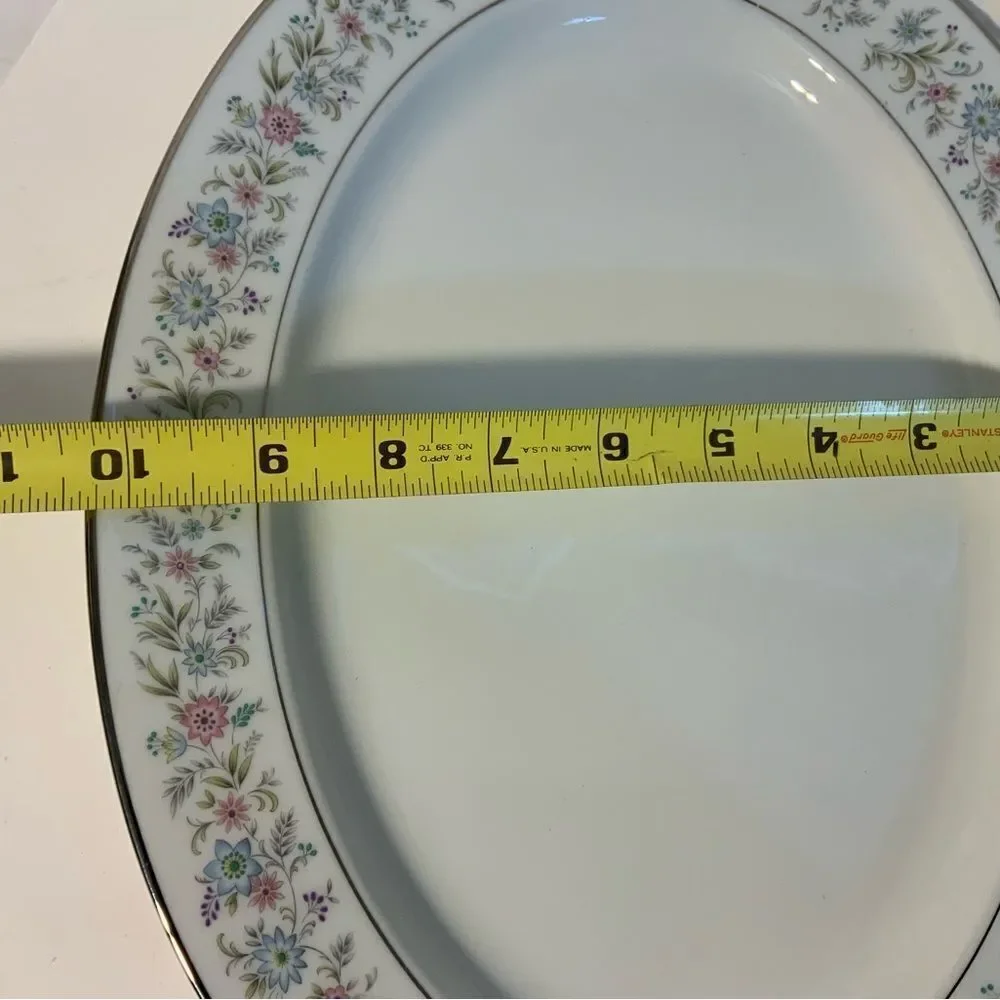 CONTEMPORARY FINE CHINA BY NORITAKE JAPAN BLYTHE 2037 FLORAL/SILVER TRIM